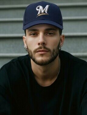 New Era 59FIFTY Cap with Signatures. Navy blue Milwaukee Brewers baseball cap